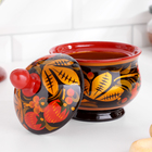 Сахарница дерево хохлома «Ягодка клубника» - Фото 3