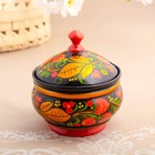 Сахарница дерево хохлома «Ягодка клубника» - Фото 5