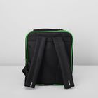 Рюкзак школьный на молнии, 2 отдела, 2 наружных кармана, цвет зелёный - Фото 3