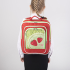 Рюкзак школьный, 2 отдела на молниях, 2 наружных кармана, цвет красный/зелёный - Фото 6