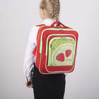 Рюкзак школьный, 2 отдела на молниях, 2 наружных кармана, цвет красный/зелёный - Фото 7