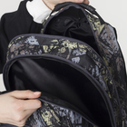 Рюкзак туристический, 2 отдела на молниях, 2 наружных кармана, цвет чёрный - Фото 7