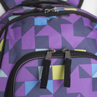 Рюкзак школьный, 2 отдела на молниях, 2 наружных кармана, цвет сиреневый - Фото 4