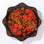 Блюдо сервировочное «Земляничка», 15×0.5 см, дерево хохлома - Фото 6