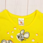 Пижама для девочки "Мыши в сыре" (фуфайка, шорты), рост 98 см (26), цвет лимонный Р208725 - Фото 3
