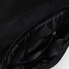 Сумка женская на молнии, 1 отдел, наружный карман, длинный ремень, цвет чёрный - Фото 5