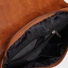 Сумка женская на молнии, 1 отдел, наружный карман, длинный ремень, цвет коричневый - Фото 5