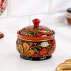 Сахарница дерево «Ягодка», большая, 400 мл, 13×15 см, хохлома - Фото 2