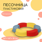Песочница детская пластиковая, без крышки, 147×147×18 см, МИКС, «Ромашка» - Фото 7