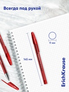 Ручка гелевая ErichKrause. R-301 Original Gel, красный стержень, узел 0.5 мм - Фото 8