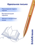 Ручка шариковая ErichKrause R-301 Amber Stick & Grip, узел 0.7 мм, чернила синие, резиновый держатель, длина линии письма 2000 метров - Фото 4