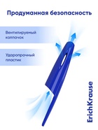 Ручка шариковая ErichKrause R-301 Amber Stick & Grip, узел 0.7 мм, чернила синие, резиновый держатель, длина линии письма 2000 метров - Фото 10