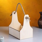 Подарочный ящик «Стелла Моно», 20×12.5×20 см, деревянный, ручка-верёвка, цвет натуральный - Фото 2