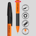 Ручка шариковая ErichKrause R-301 Orange Stick & Grip, узел 0.7 мм, чернила чёрные, резиновый держатель, длина линии письма 2000 метров 2329674 - фото 1813067
