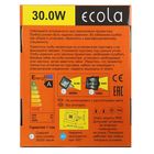 Прожектор светодиодный Ecola, 30 Вт, 220 В, 2800 K, IP65, Серебристо-серый 188x132x17 - Фото 5
