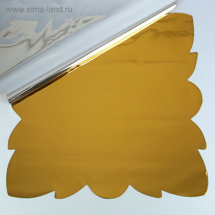 Салфетка металлизированная "Бабочка" 60 х 60 см, золотая - Фото 1