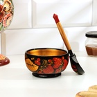 Набор посуды «Розетка с ложкой», дерево хохлома, 10×4×10 см, МИКС - Фото 5