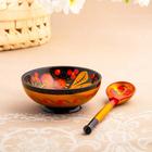 Набор посуды «Розетка с ложкой», дерево хохлома, 10×4×10 см, МИКС - Фото 10