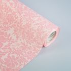 Бумага упаковочная крафт "Полевые цветы", розовый, 0.5 х 10 м - Фото 1