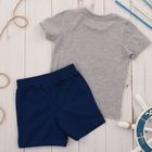 Комплект для мальчика (футболка, шорты), рост 86 см, цвет серый меланж CSB 9643_М - Фото 2