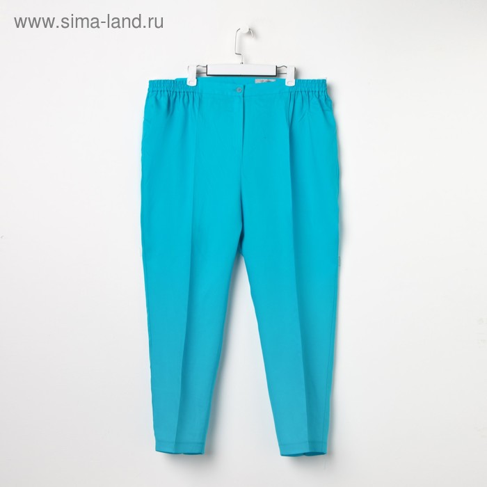 Брюки женские  17-m52-39/47 цвет бирюзовый, р-р 68 - Фото 1