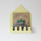 Полка-домик «Мюнхен», деревянная, желтая, 45х35х5 см - Фото 2