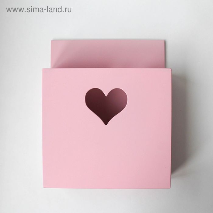 Карман для книг, деревянный, розовый с сердечком - Фото 1