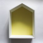 Полка-домик «Порто», деревянная, жёлтая,  38х28х15 см - Фото 1