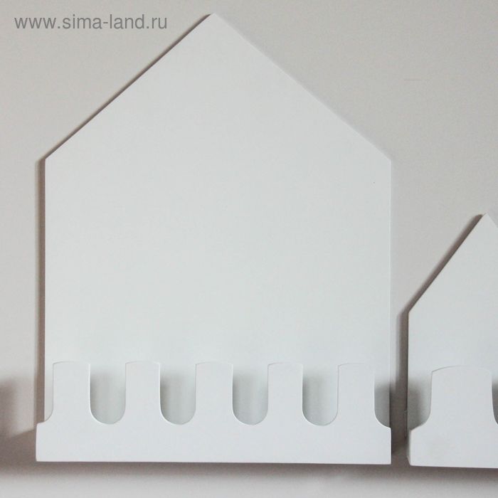 Полка-домик «Мюнхен», деревянная, белая, 45х35х5 см - Фото 1