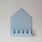 Полка-домик «Мюнхен», деревянная, голубая, 45х35х5 см - Фото 1