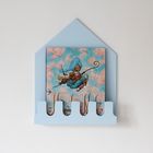 Полка-домик «Мюнхен», деревянная, голубая, 45х35х5 см - Фото 2