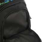 Рюкзак молодёжный, Stavia, 41 х 27 х 17 см, эргономичная спинка, «Ромбы», чёрный/зелёный/синий - Фото 5