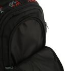 Рюкзак молодёжный, Stavia, 41 х 27 х 17 см, эргономичная спинка, «Ромбы», чёрный/красный/синий - Фото 5