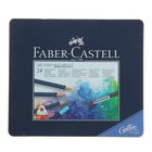 Карандаши художественные акварельные Faber-Castell Art Grip Aquarelle 24 цветов, металлическая коробка - Фото 2