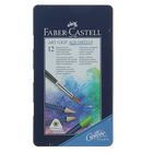 Карандаши художественные акварельные Faber-Castell Art Grip Aquarelle 12 цветов, металлическая коробка - Фото 2