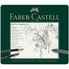 Карандаши художественные (набор) Faber-Castell PITT Monochrome, 19 штук, в металлической коробке - Фото 3