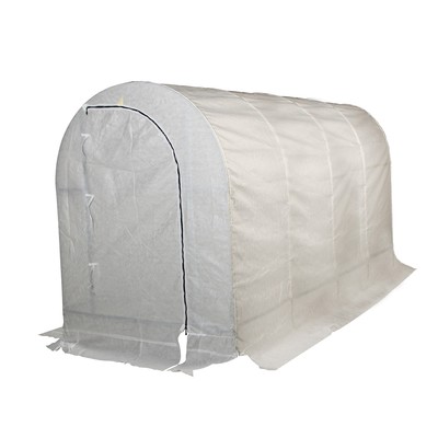 Теплица «Сибирский агроном», 4 × 1,65 × 1,85 м, оцинкованная сталь, профиль 42 × 14 мм, спанбонд 65 г/м²