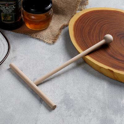 Палочка - лопатка для блинов, d=16 см, ручка 22 см, дерево