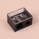 Точилка косметическая, двойная, с крышкой, цвет МИКС, SH-21 - Фото 2