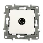 Розетка телевизионная Legrand Etika 672251, одноместная, скрытая, 2дБ, тип "звезда", белая - Фото 1