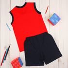 Костюм для мальчика "Athletics Club" (майка, шорты), рост 98 см (26), цвет красный/тёмно-синий - Фото 2