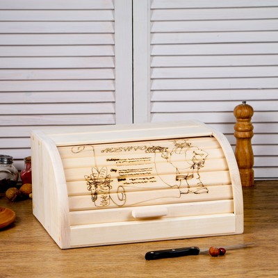 Хлебница с гравировкой, 39×30×20 см