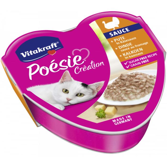 Влажный корм POESIE для кошек, индейка в сырном соусе, ламистер, 85 г - Фото 1
