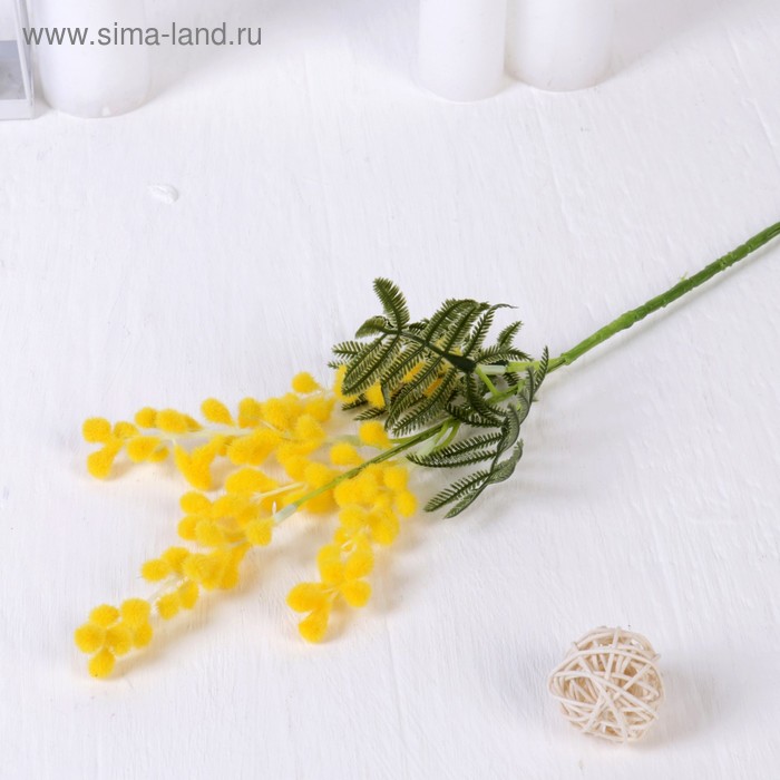 Цветы искусственные "Мимоза" 40 см, жёлтый - Фото 1