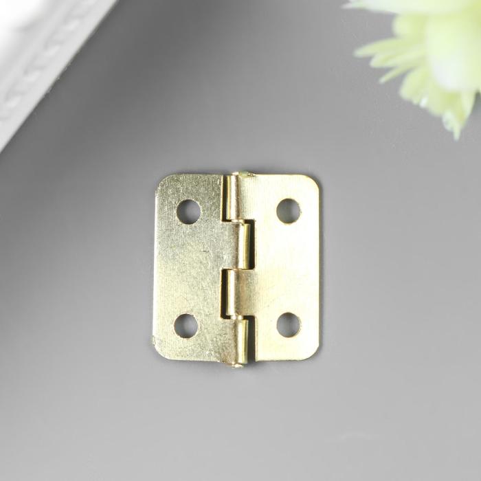 Петля для шкатулки (ключницы), металл, с закругленными углами, набор 15 шт., 1.7×1.9 см - Фото 1