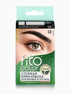Крем-краска стойкая для бровей и ресниц Fito color, черный 1.0, 2х2 мл 2331303 - фото 319797515
