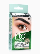 Крем-краска стойкая для бровей и ресниц Fito color, графит 2.0, 2х2 мл 2331306 - фото 319797528