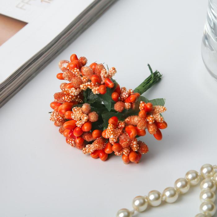 Декор для творчества "Летние цветы" МИКС, 9,5 см (1 набор=1 букету) в букете 12 цветков - Фото 1