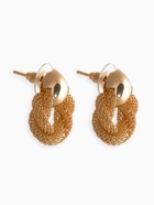 Серьги металл «Круги переплетение», цвет золото - Фото 3