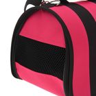 Сумка-переноска каркасная, складная, розово-черная, 31 х 20,5 х 22 см - Фото 5